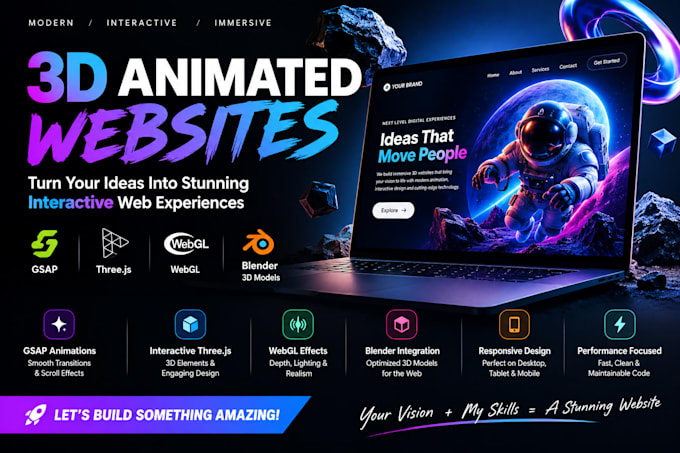 build 3d webflow animated website spline animation with gsap babylonjs webgl