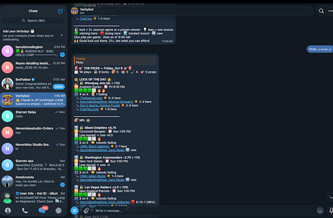 build a custom telegram bot for alerts and automation