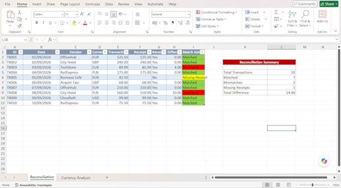 create an excel invoice and expense tracker