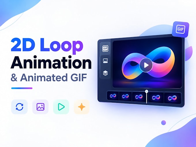 create a seamless 2d loop animation and animated GIF