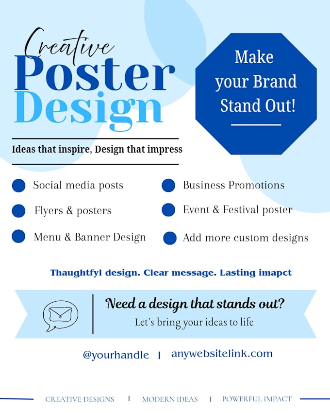 design creative posters and flyers