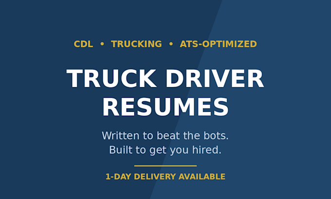 write a job winning cdl truck driver resume