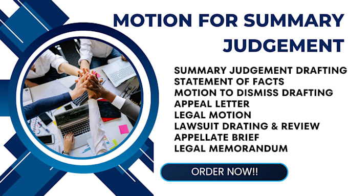 draft motion to dismiss and summary judgment