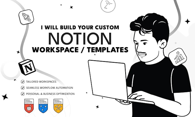 notion expert, custom notion template, dashboard, workspace and automation setup