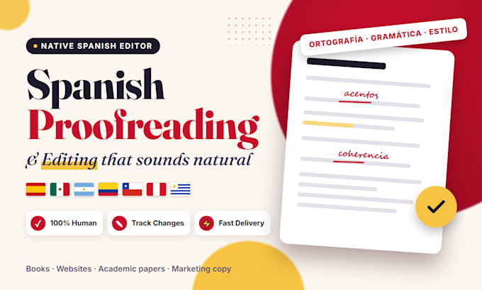 proofread and edit any spanish text