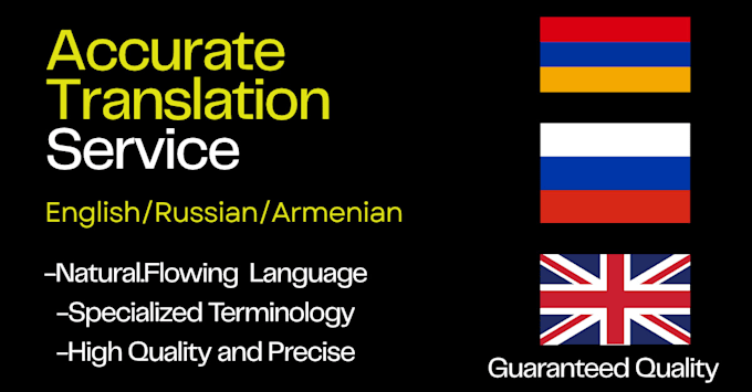 do accurate translation between english russian armenian
