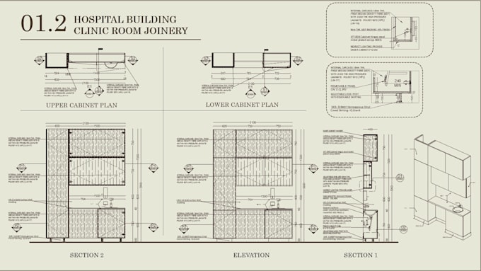 do shop drawing, sections, elevations for your kitchen