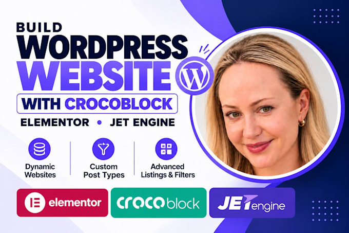build wordpress website develop wordpress with crocoblock elementor jet engine