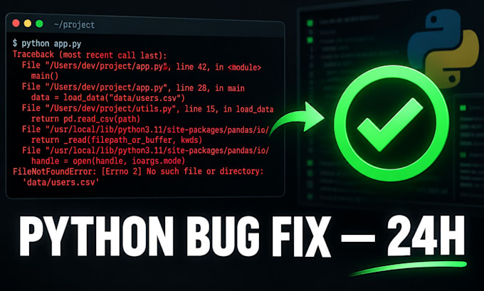 fix your python script bug and explain what was wrong