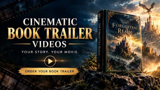 create a cinematic amazon book trailer video