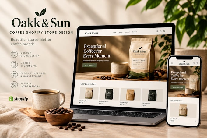 build a private label coffee shopify store tea or matcha dropshipping website
