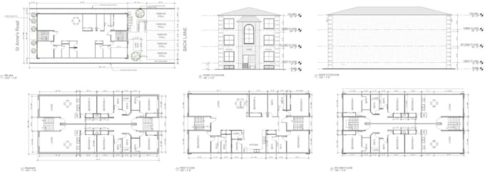 draw your floor plan section elevation in revit and autocad