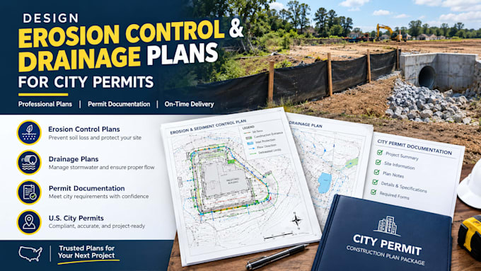 design  erosion control and drainage plans for city permits