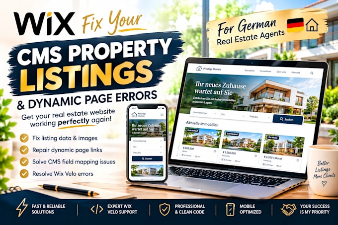 fix wix cms property listings and dynamic page errors