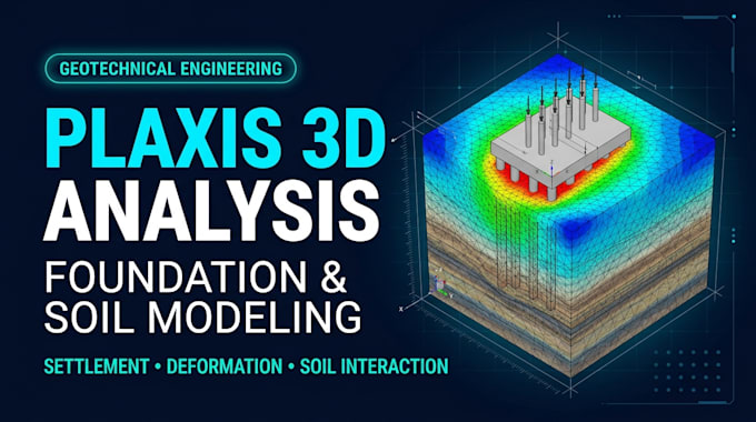 perform plaxis 3d geotechnical modeling and foundation analysis