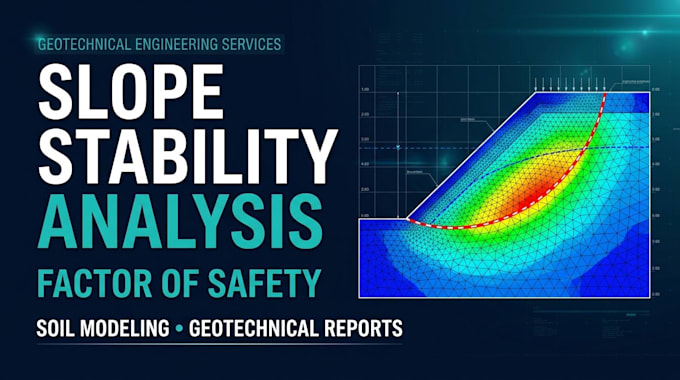 perform slope stability analysis and factor of safety calculations