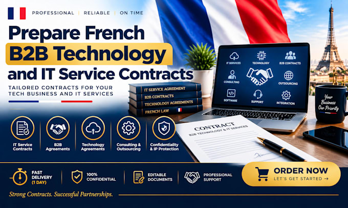 prepare french b2b technology and IT service contracts