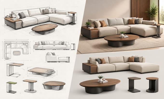 design sectional sofa and side table collections