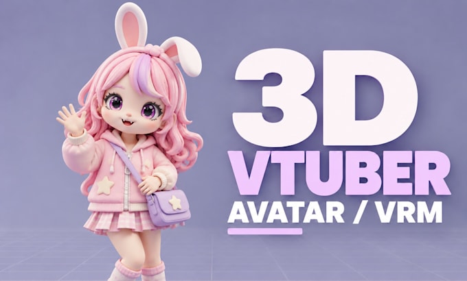 create a rigged 3d vroid vtuber model and vrchat avatar