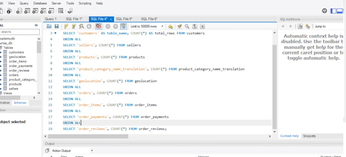 write sql queries, fix database errors, and analyze data