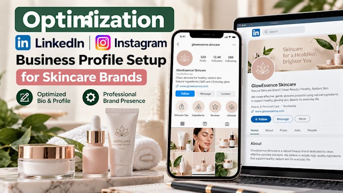 optimization linkedin bio instagram business page profile setup skincare brands