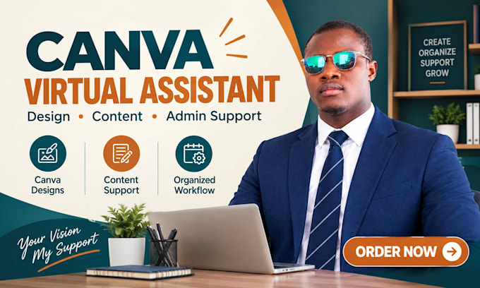 be your canva virtual assistant for canva design social media contents