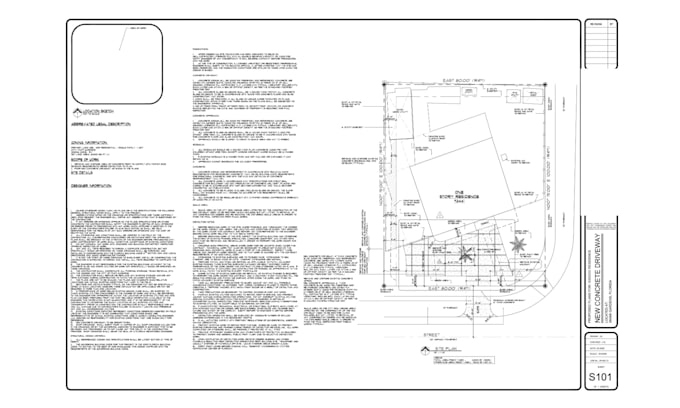prepare driveway site plans and structural design for permits