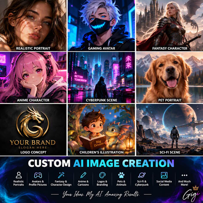 create an original ai image to fit your needs