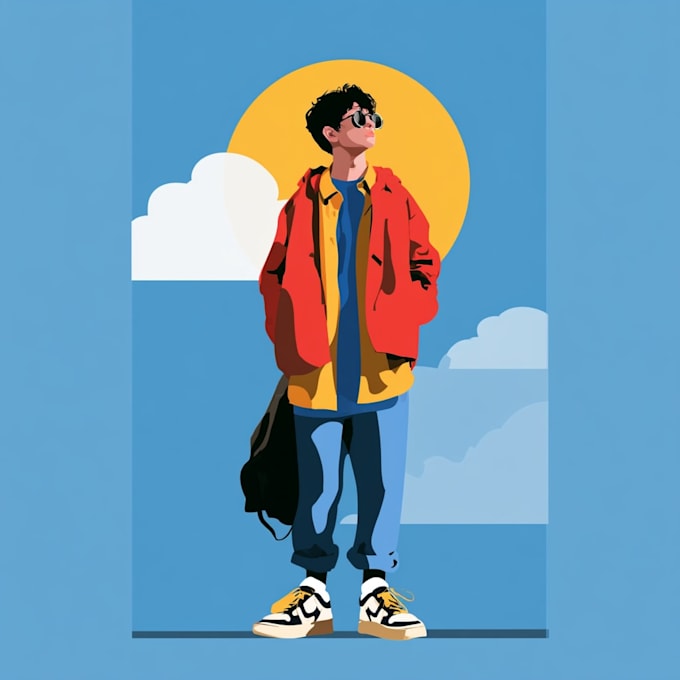 design a custom flat cartoon character or avatar