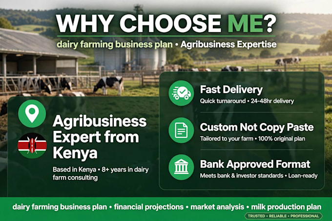 write a dairy farming business plan