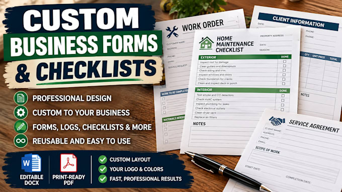 create custom business forms and checklists