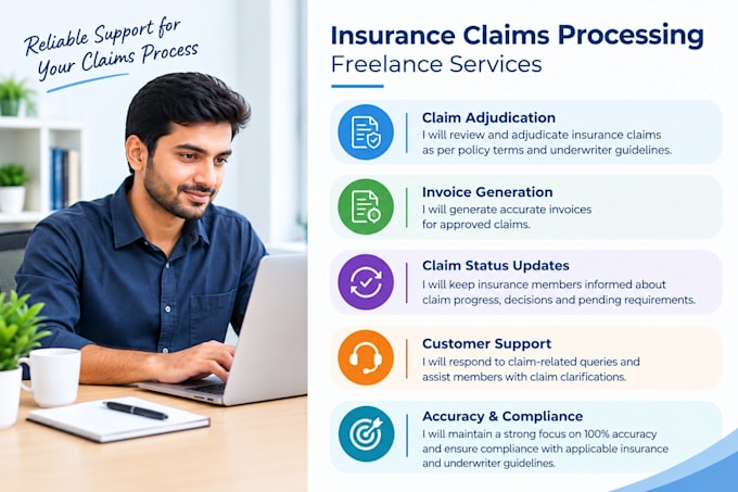 provide insurance claims processing and data entry services