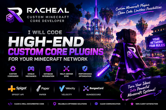 code high end custom core plugins for your minecraft network
