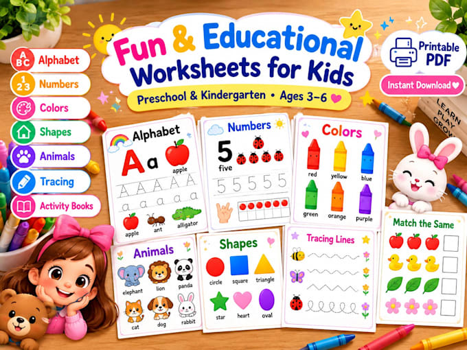 create fun preschool worksheets and educational activity books