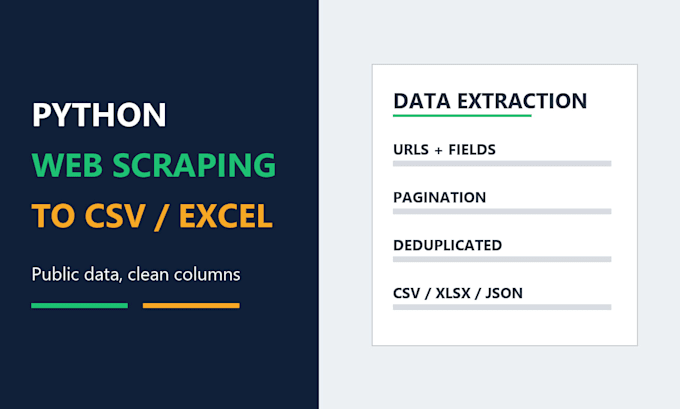 do python web scraping and data extraction to CSV or excel