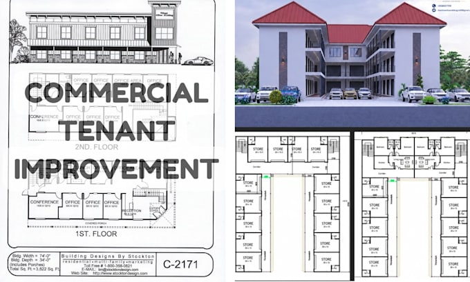 prepare commercial tenant improvement permit plans with mep