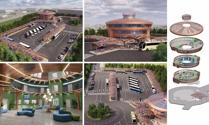 model and render commercial and industrial buildings from scratch