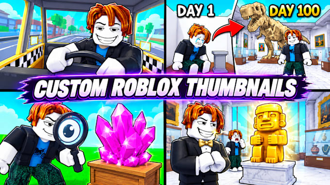 create a high quality roblox game thumbnail