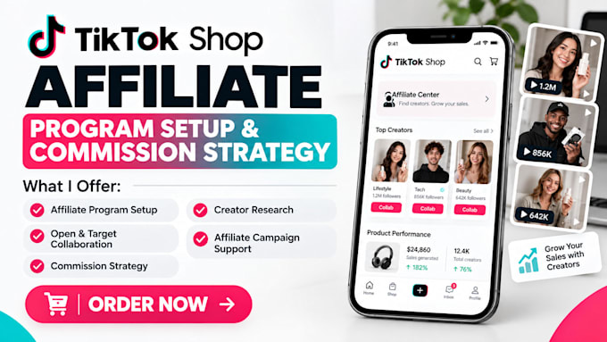set up tiktok shop affiliate program and commission strategy
