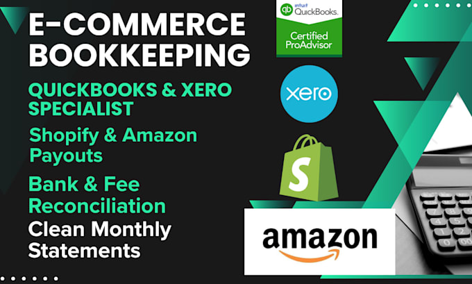 do ecommerce bookkeeping for shopify and amazon