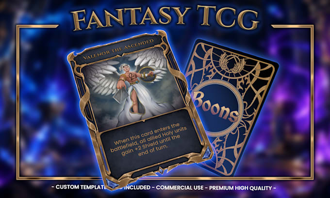 make fantasy trading card game templates