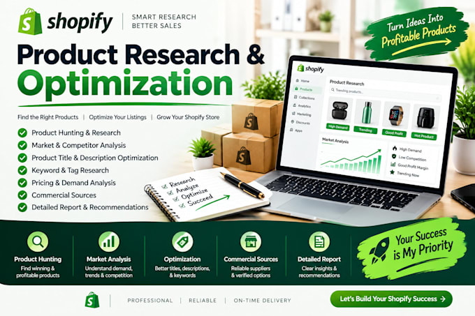 do product research , optimizing