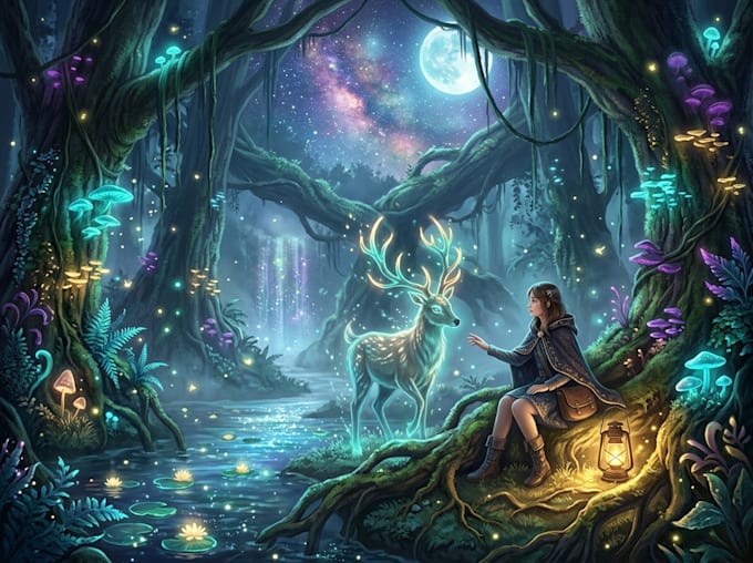 create a beautiful digital illustration