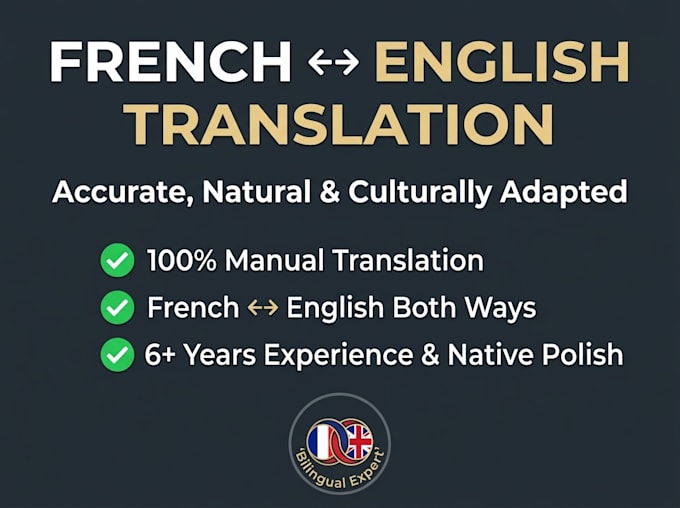 translate between french and english with native fluency