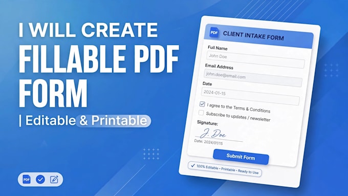 create fillable PDF forms, convert documents and do accurate data entry