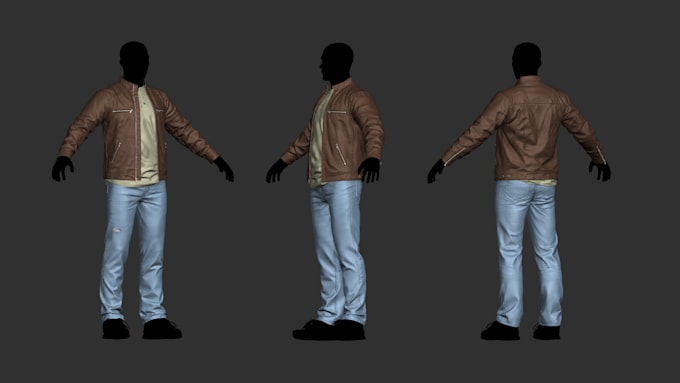 model 3d character outfits apparels and props