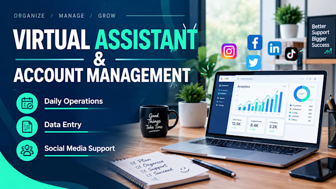 virtual assistant for social media and data entry