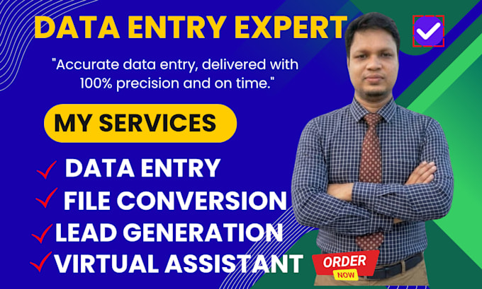 do professional data entry,  lead generation file conversion