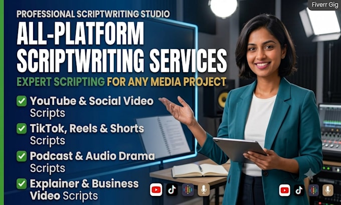 write professional hindi script writing and content  writing
