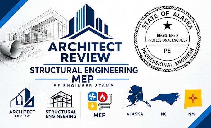 architect review structural engineering mep pe engineer stamp in alaska nc nm